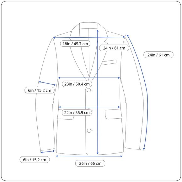 Gold Button Navy Blue Double Breasted Mens Blazer Classic Fit - Picture 11 of 11